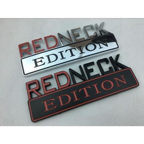 ABS Plastic RED NECK REDNECK EDITION Auto Emblem Badge Sticker 3D