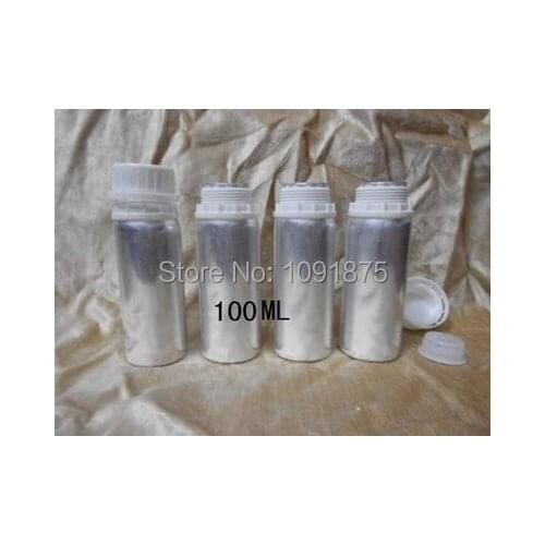 Free shipping 100ml aluminum chemical bottles clean surface 100ml aluminum bottles with inner plug and caps