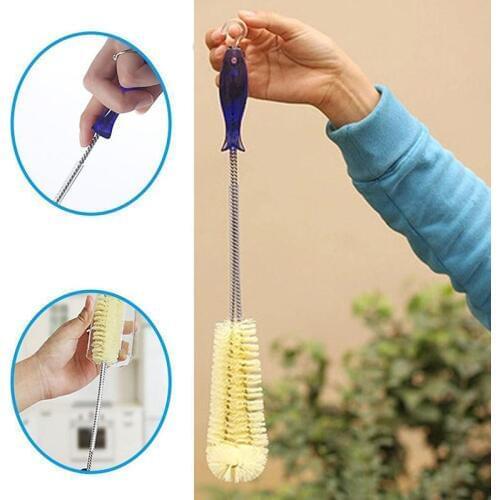 Long Bottle Cup Cleaning Brush Household Bottle Brushes Pipe Bong Cleaner Glass Tube Cleaning Brush With Hook Tool