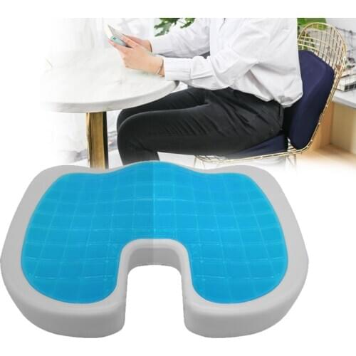 Memory Foam Cool Coccyx Gel Seat Cushion for Office Chair Car Seat Tailbone Pain Relief Hemorrhoids Cushion
