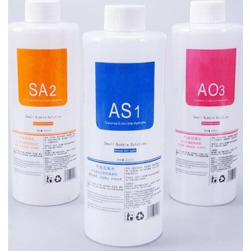 Hydra Facial Skin Care Face Serum Hydro Facial Aqua Peel Solution 400ml AS1 SA2 AO3 for Hydrafacial Machine Skin Deep Clean