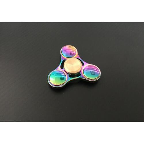 Adult anti-stress toy mens gift metal zinc alloy rotating toy UFO triangle leaf finger gyro new colorful fingertip gyro