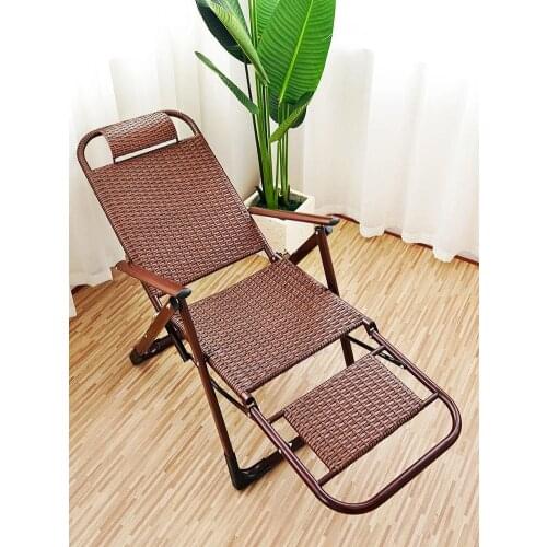 Summer recliner lunch break home comfortable multifunctional recliner folding wicker chair single recliner balcony home leisure