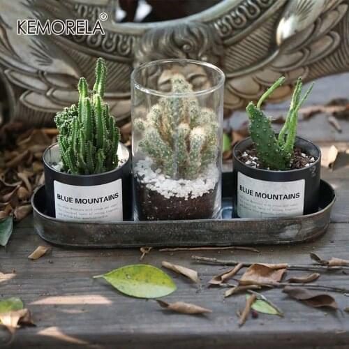 Retro Metal Plate With Handles Handcrafted Wrought Vintage Iron Kitchen Serving Tray For Home Garden Decoration