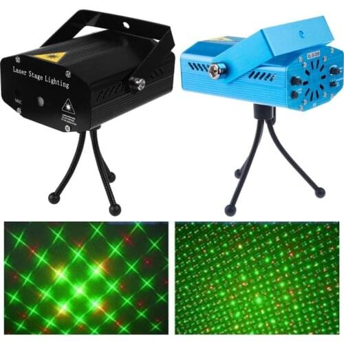 Mini LED Laser Projector Christmas Decorations Laser Disco Light Laser Light Dj Voice-Activated DJ Disco Xmas Party Club Light