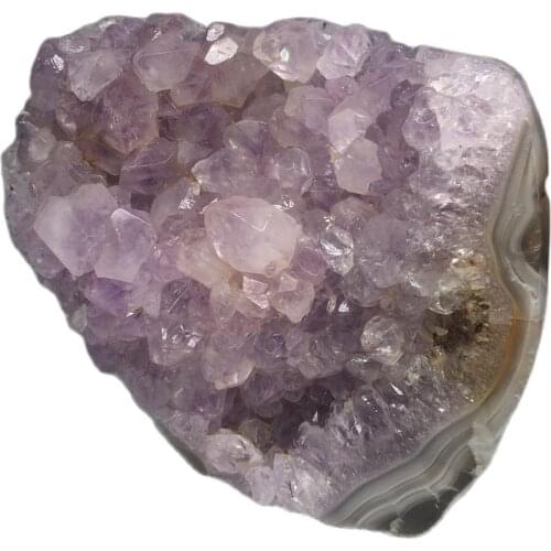 Natural Agate Geode Quartz Crystal Specimen Home Furnishing Decoration Purple Druzy Stone Reiki Healing Furniture Amethyst