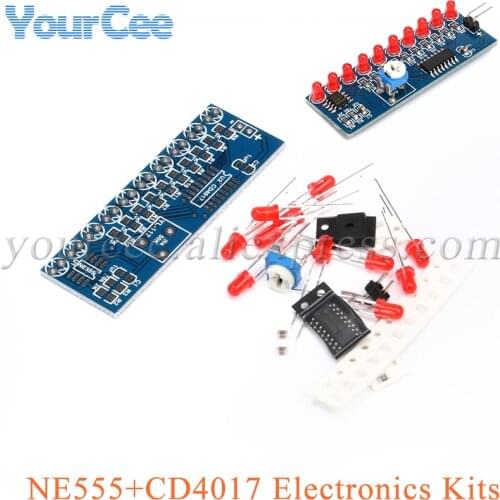 NE555+CD4017 Running LED Flow LED Light Electronic Production Suite DIY Kit