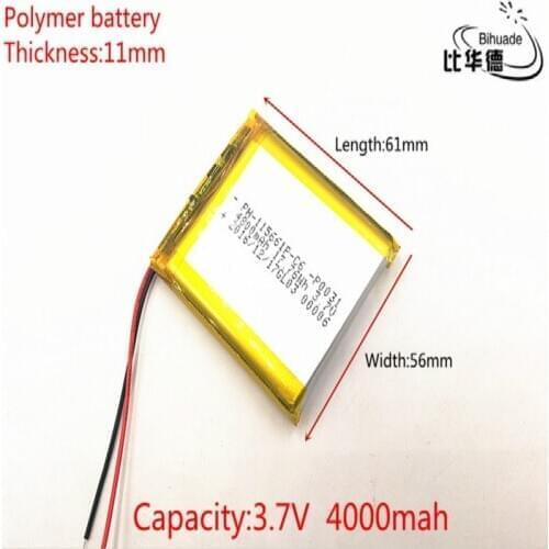 Story machine general rechargeable lithium polymer battery 3.7 V 115661 large capacity 4000 mah Free shipping