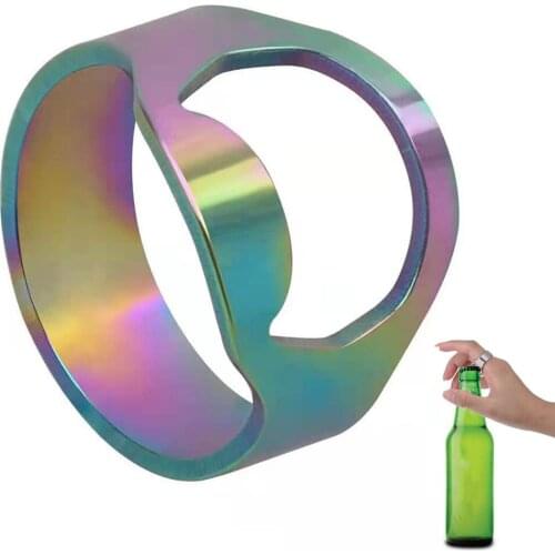 17mm/18mm/19mm/20mm Ring Opener Portable Mini Ring Beer Bottle Opener Finger Bottle Beer Cap Opening Remover Kitchen Bar Tools