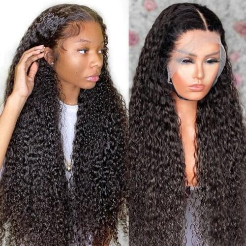 13x6 HD Lace Frontal Wig Curly Human Hair Wigs 13x4 Deep Wave Wig PrePlucked Hairline Lace Front Wigs Human Hair 5 star Wig