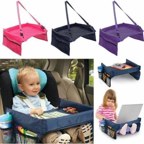 Snack Baby Car Seat Table Kids Play Travel Tray Safety Waterproof Drawing Board Car Seat Tray Waterproof Storage