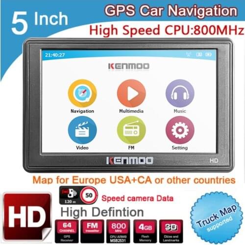 5 Inch HD GPS Portable Navigation 2020 Maps for Europe Russia Car TRUCK CAMPING Caravan Navigator Sat Nav Free Lifetime Updates