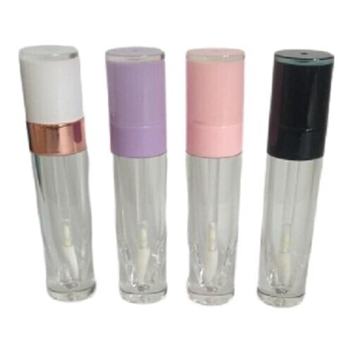 New Empty Lip Gloss Tube Plastic Cosmetic Packagimg Container Round Clear Lip gloss wtih wand tube Refillable Bottle 30pcs 50pcs