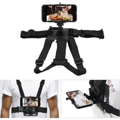 Adjustable Chest Mount Harness Strap Body Tripod Cradle Belt for Smartphone Action Camera Shooting Accessories V-log vlog