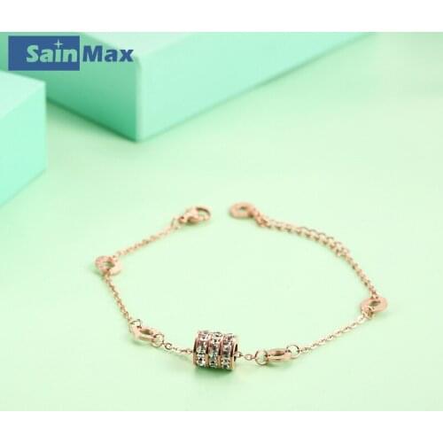 SAINMAX Trendy Bracelet Stainless Steel Bracelet Electroplating for Women Girls as Gift For yourself or Friends For Wholesale