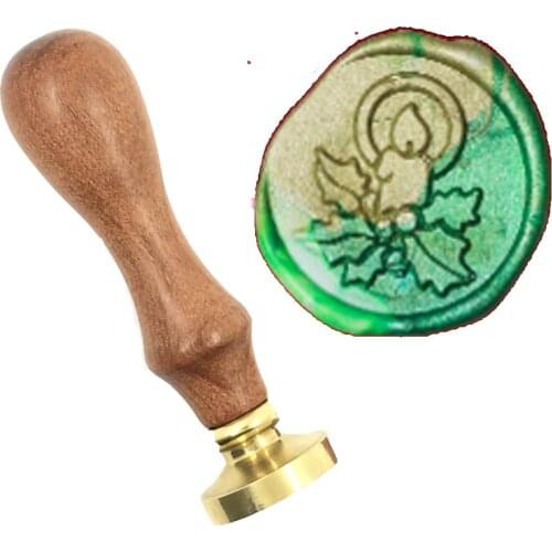 Merry Christmas New Year wax seal snowman wood handle wax,DIY Scrapbooking wax stamp copper head,Vintage and high quality14