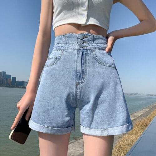 Solid Color Shorts Denim Shorts Women Feminino Jeans Shorts Women Tide Female Pants Summer Casual New Versatile 2021 Streetwear