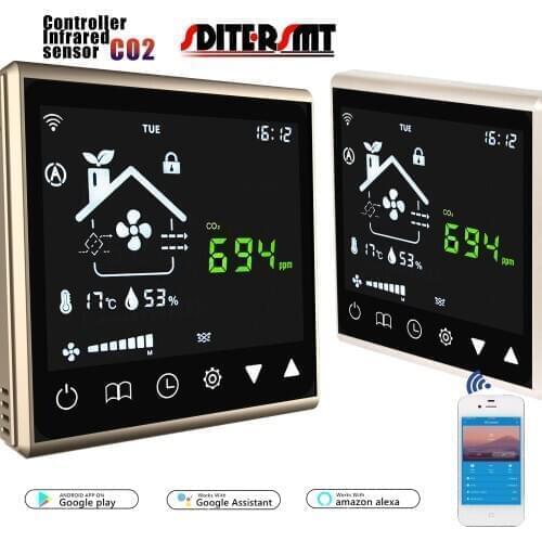Fresh Air System WIFI TUYA Ndir CO2 Sensor Module Adjustment for Temperature and Humidity Monitor Detector