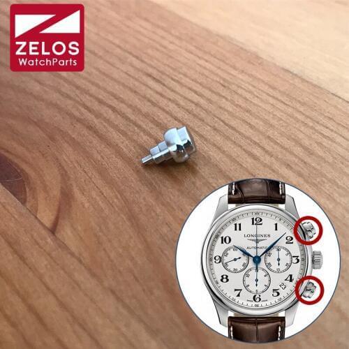 Steel button pusher fit Longines Master Collection 44mm automatic mechanical watch