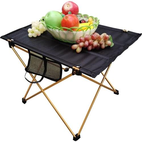 Camping Outdoor Tables with Pouch Aluminium Alloy Picnic Table Oxford Cloth Folding Table Car Outdoor Camping Picnic Table