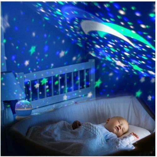 Jiaderui Baby LED Star Rotating Starry Sky Projector Lamp Sky Rotation Colorful Flashing Starry Sky Projector Kid Christmas Gift