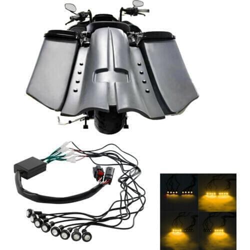 Motorcycle Rear Fender Tail Light For Harley Touring Road King Street Electra Glide Baggers 2014-2020 2019