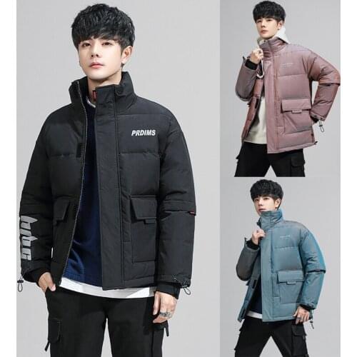 2021 Winter Warm Mens White Duck Down Filling Outerwear Stand Collar Windbreaker Thicken Casual Jackets Coats Male Puffer Parkas