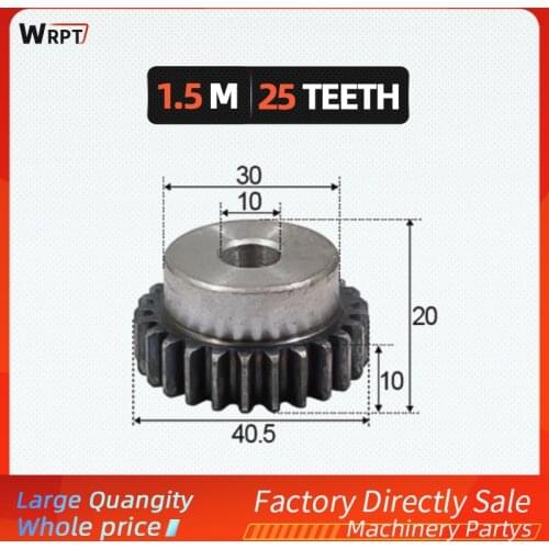 1pc 1.5Module 25T Gear Wheel 45Steel Spur Gear Pinion 10mm Bore 1.5 Mould 25Tooth Metal Gear Wheel Pulley Rc Pinion Gear