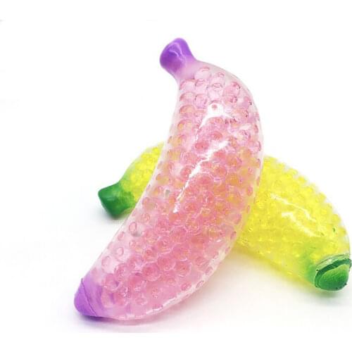 1 Pcs Squeeze Toys Classic Christmas Present Spongy Banana Bead Stress Ball Toy Stress Relief Modern Parent-child Interactive