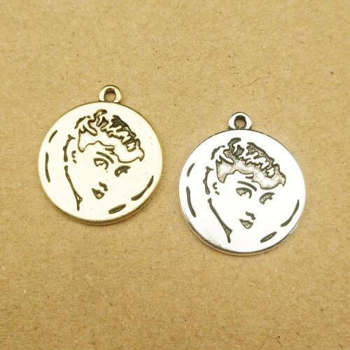 10pcs 19x22mm pretty lady charm for jewelry making crafting earring pendant necklace and bracelet charm