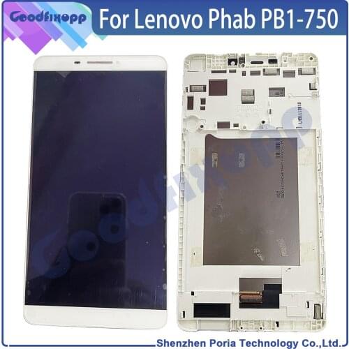 100%Tested High Qual For Lenovo Phab PB1-750 PB1-750M LCD Display Sensor Touch Screen Digitizer Assembly LCD Touch Screen