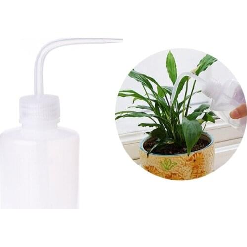 250 ml Plastic Squeeze Type Watering Bottle Cheap Plant Water Can Curved Nozzle