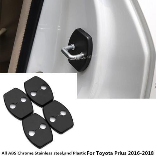 For Toyota Prius 2016 2017 2018 car sticker styling interior anti rust water proof Door lock key protect buckle cover lamp 4pcs