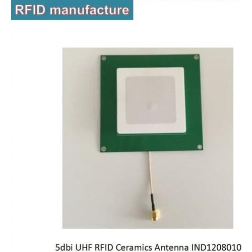 865mhz 915mhz circular long rang IPEX SMA connector 5dBi ceramic uhf rfid antenna used for handheld UHF rfid reader embedded