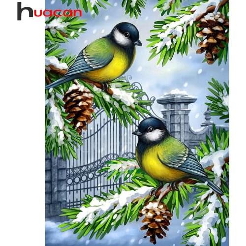 Huacan Diamond Embroidery Mosaic Bird 5D Diamond Art Painting Animals Rhinestones Pictures Handmade Gift Bedroom Decoration