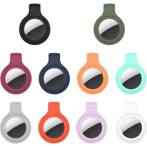 Case For Apple Airtag Bracelet Clip Steel Clip Case Keychain Silicone Anti-lost Cover Sleeve Protective Case Holder For Air Tag