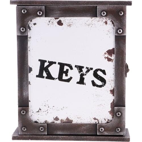 Wooden Key Box Storage Decoration Rack Kitchen Office for Shabby Chic Lovers