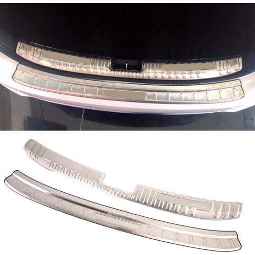 For Kia K3 Forte Cerato 2019 2020 2021 Stainless Silver Rear Trunk Inner Outer Bumper Plate Protector Guard Cover Car Styling