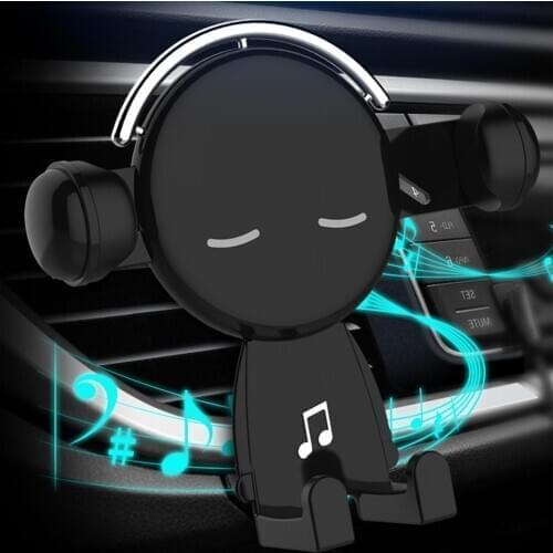 Gravity Car Phone Holder Cartoon Universal Air Vent Mount Mobile Phone Support Smartphone GPS Stand For iPhone 11 X 8 7 Samsung