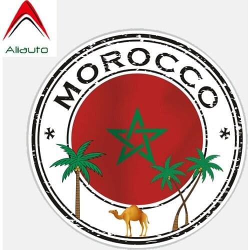 Aliauto Creative Car Sticker Body Morocco Flag Automobile Motorcycle Decoration Accessories PVC Reflective Decal,13cm*13cm
