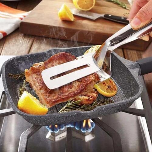 Multifunctional Stainless Steel Poultry Lifter Barbecue Clip Bbq Tongs Fried Shovel Bread Meat Vegetable Clamp Cooking Tools