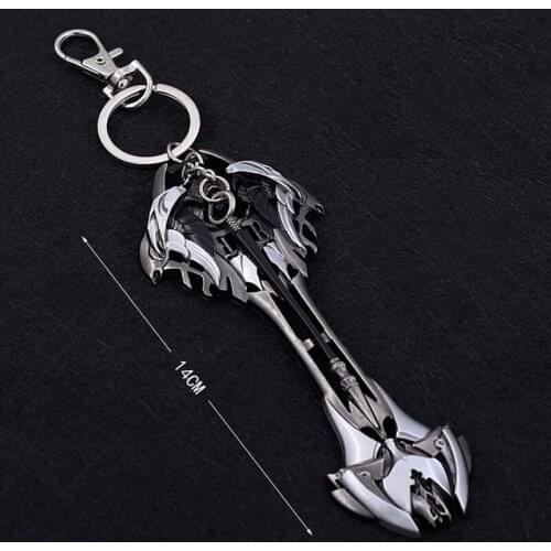 Game Peripheral Hall Pope Bibidong Staff Tang Three Sleeve Alloy Weapon Model Pendant Weapon Ornaments
