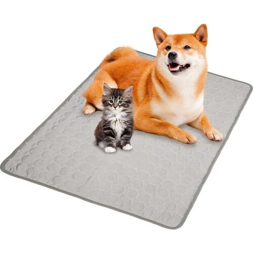 Pet Soft Dog Cool Mat - Dog Cooling Mat 2021 Newest Summer, Ice Silk Cooling Pads Bed For Cats Dogs Washable