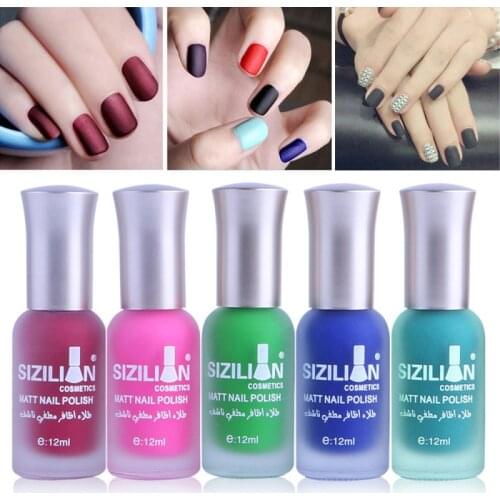 24 Colors New fashion Matte Nail Polish Long Lasting Waterproof Bright Manicure Polish Professional Soak-off Nails Makeup TSLM1