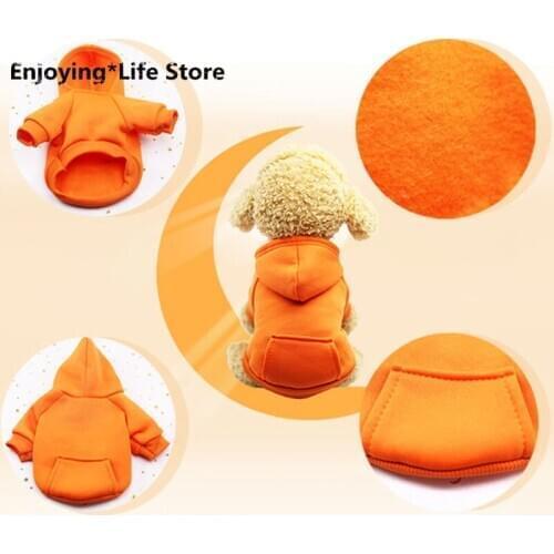 Autumn and Winter Dog Hooded Coat Cotton Soft Puppy Sweater Puppy Clothes Chihuahua Clothing Pet Cat Clothing XS-XXL