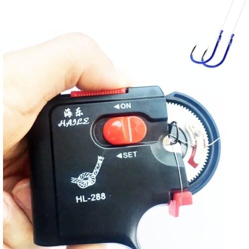 Portable Electronic Automatic Fishing Hook Tier JIg Binding Machine Tie Wire Fast Fishing Line Tie Tool Tying Jighead