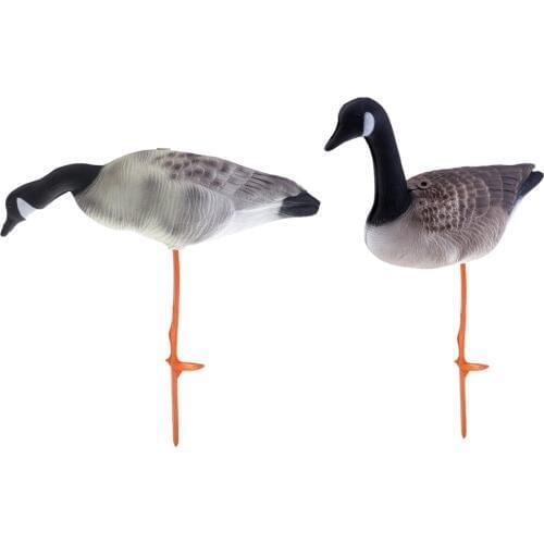 2pcs Full Body Goose Hunting Shooting Decoys Lawn Ornaments Decors Lawn Ornaments Garden Decors Lifelike 3D Goose