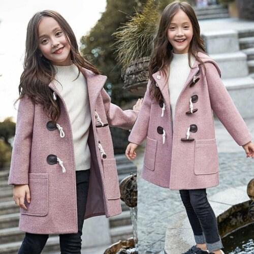 Pink Children Spring Winter For Kids Girl Casual Hooded Coat Outerwear Teenage Thick Outwear Jackets High Quality
