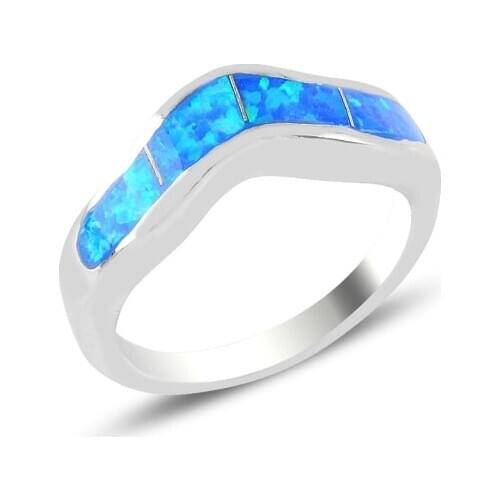 Silverlina Sterling Silver Opal Gemstone Ring