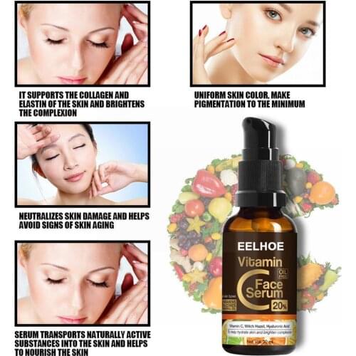 30ml Vitamin C Liquid Serum Oil Serum Hyaluronic Acid Face Serum Skin Whitening Anti-wrinkle Face Anti-aging Supplies Vc